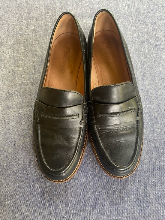 Madewell Shoes - Madewell Black Leather Penny Loafers